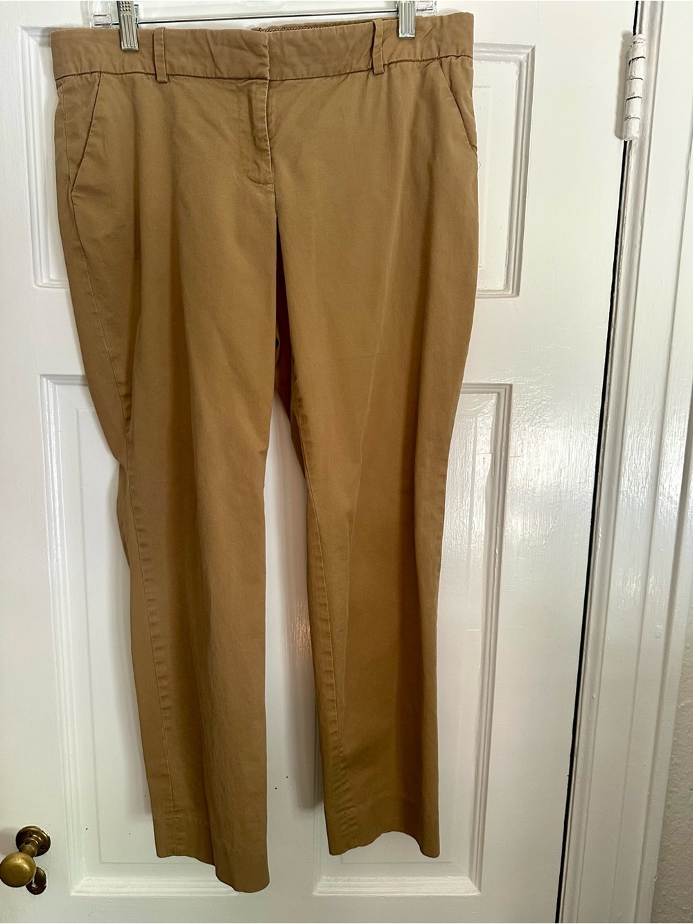 J. Crew Café Capri Pants in Camel Brown